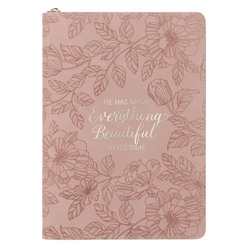Front cover_Journal Classic Zip Pink Everything Beautiful Ecc. 3:11