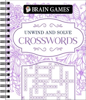 Front cover_Brain Games Unwind & Solve Crosswords