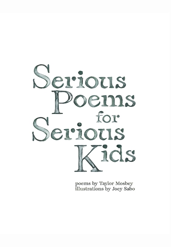 Couverture_Serious Poems for Serious Kids