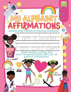 Front cover_My Alphabet Affirmations Coloring and Handwriting Workbook for Black Girls