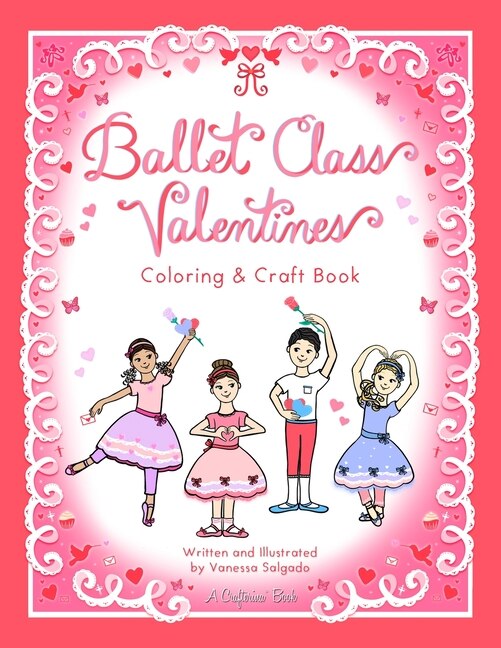 Front cover_Ballet Class Valentines Coloring & Craft Book