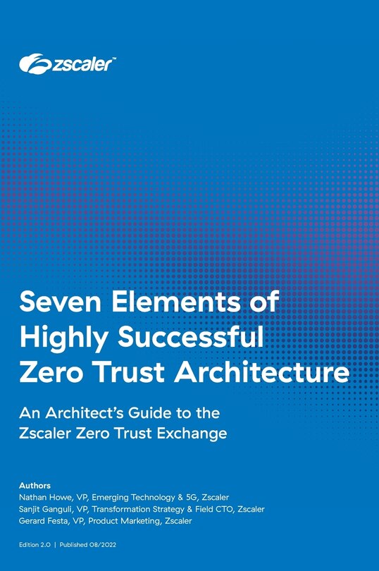Front cover_Seven Elements of Highly Successful Zero Trust Architecture