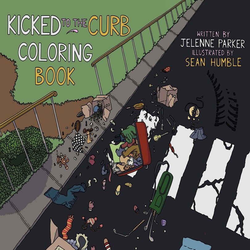 Front cover_Kicked To The Curb Coloring Book
