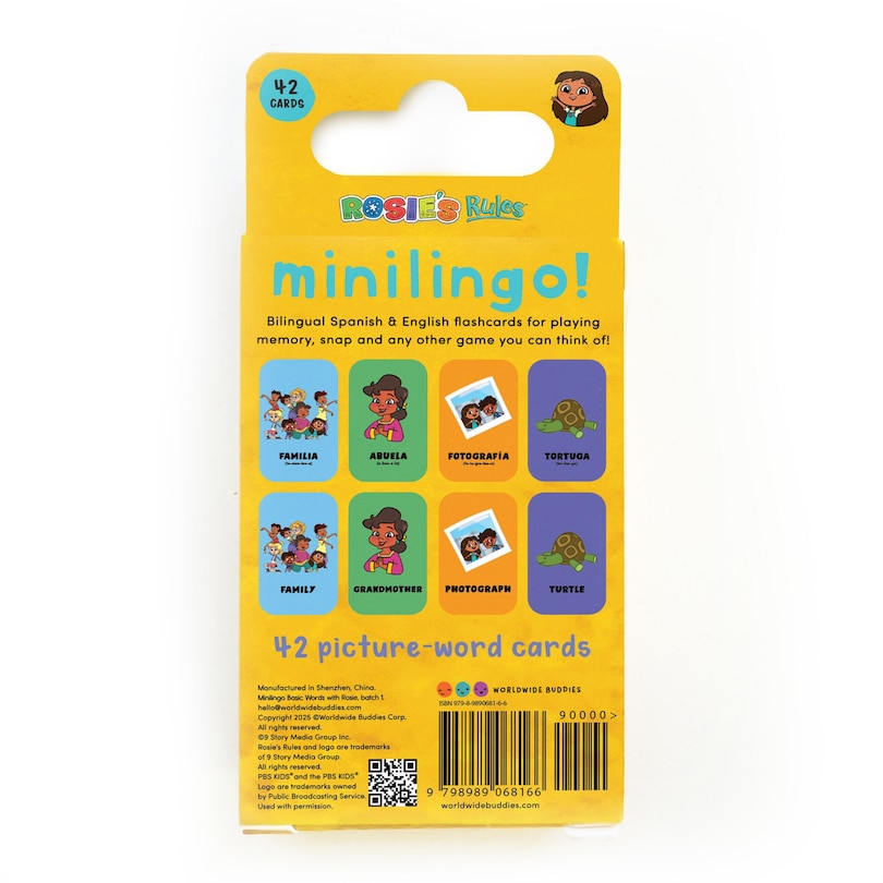 Couverture arri&egrave;re_Rosie's Rules: Minilingo Spanish / English Flashcards - Basic Words