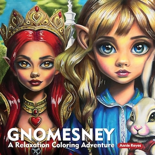 Couverture_Gnomesney. A Relaxation Coloring Adventure. Greyscale Coloring Book for Adults