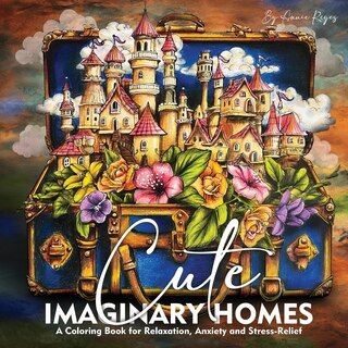 Front cover_Cute Imaginary Homes. A Coloring Book for Relaxation, Anxiety and Stress-Relief