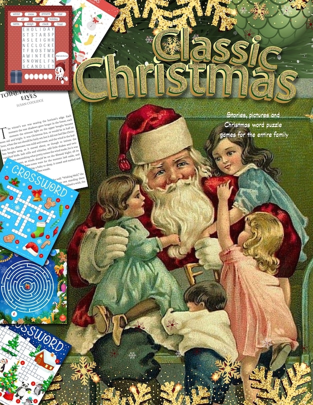 Front cover_Classic Christmas Stories, pictures and Christmas word puzzle games for the entire family Series