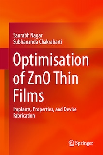 Couverture_Optimisation Of Zno Thin Films