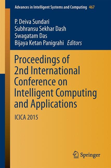 Couverture_Proceedings Of 2nd International Conference On Intelligent Computing And Applications