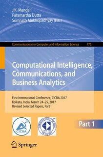 Front cover_Computational Intelligence, Communications, and Business Analytics