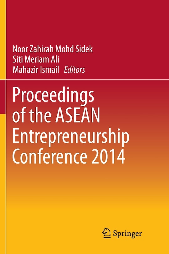 Couverture_Proceedings Of The Asean Entrepreneurship Conference 2014