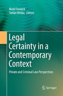 Front cover_Legal Certainty In A Contemporary Context