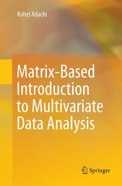 Couverture_Matrix-based Introduction To Multivariate Data Analysis