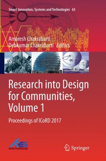 Couverture_Research Into Design For Communities, Volume 1