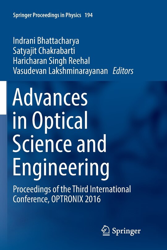 Couverture_Advances in Optical Science and Engineering