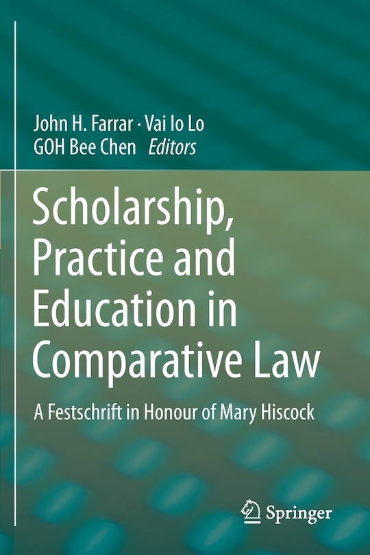 Couverture_Scholarship, Practice And Education In Comparative Law