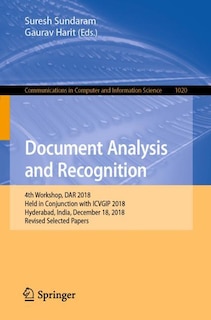 Front cover_Document Analysis and Recognition