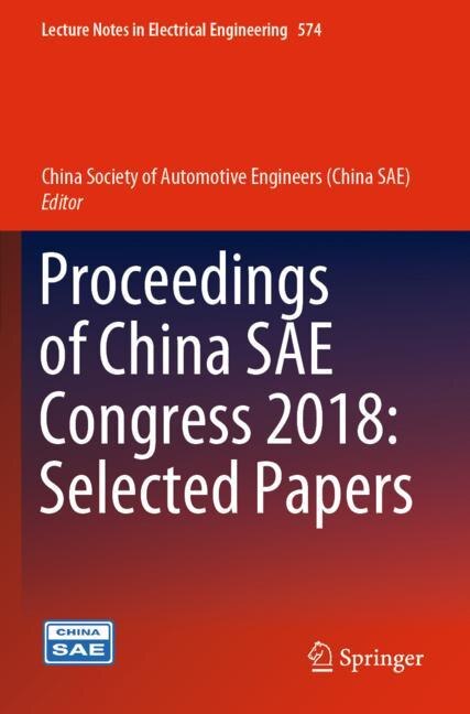 Front cover_Proceedings Of China Sae Congress 2018