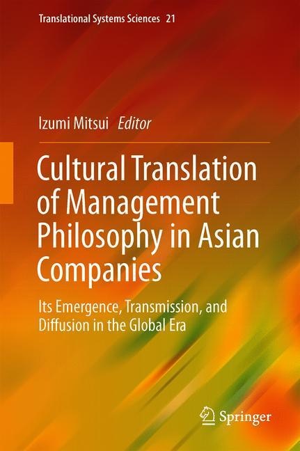 Couverture_Cultural Translation Of Management Philosophy In Asian Companies