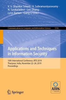 Front cover_Applications And Techniques In Information Security