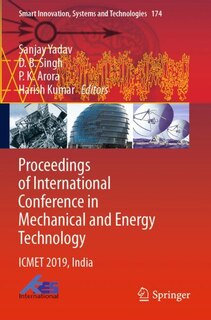 Front cover_Proceedings Of International Conference In Mechanical And Energy Technology