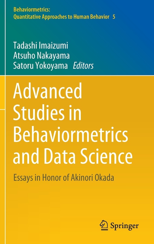 Front cover_Advanced Studies In Behaviormetrics And Data Science