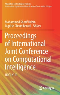 Couverture_Proceedings Of International Joint Conference On Computational Intelligence