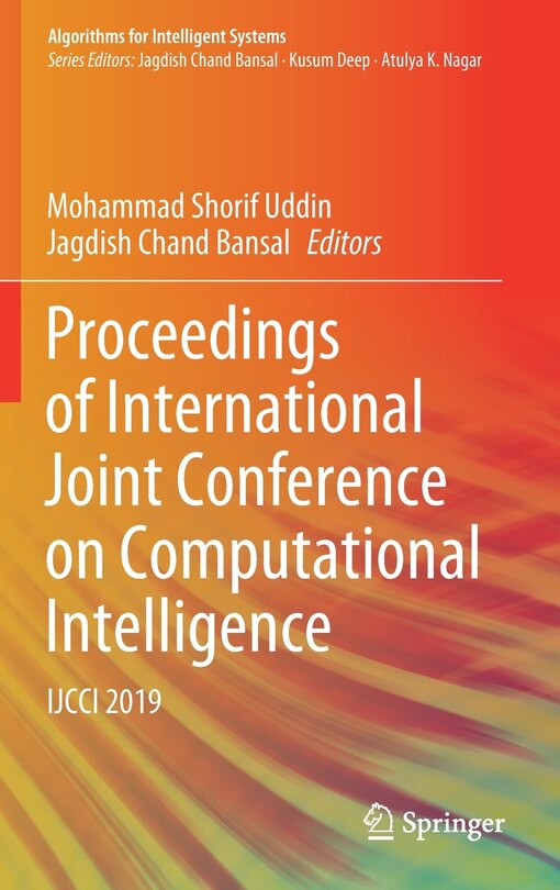 Couverture_Proceedings Of International Joint Conference On Computational Intelligence