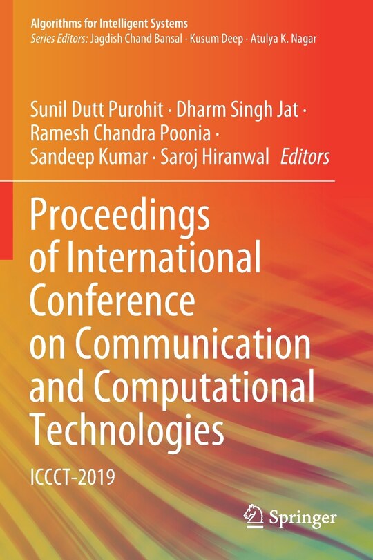 Couverture_Proceedings Of International Conference On Communication And Computational Technologies