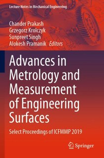 Couverture_Advances In Metrology And Measurement Of Engineering Surfaces