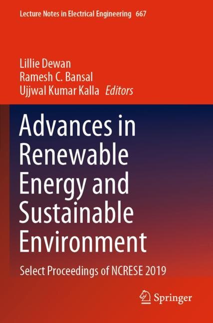 Couverture_Advances In Renewable Energy And Sustainable Environment
