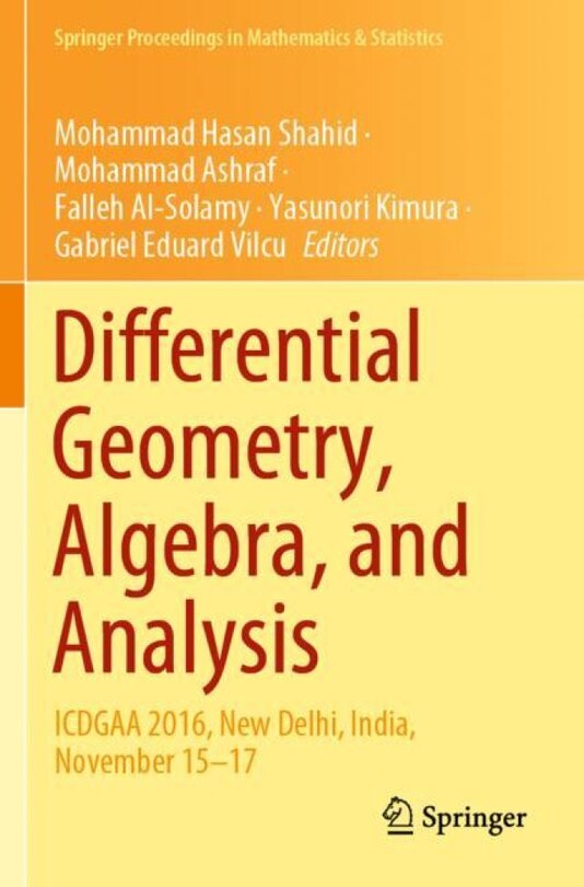 Front cover_Differential Geometry, Algebra, And Analysis