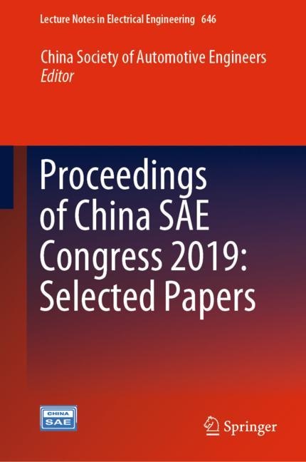 Front cover_Proceedings Of China Sae Congress 2019