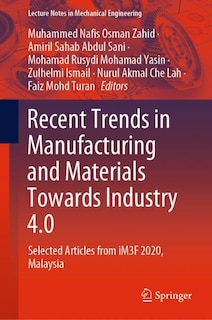 Couverture_Recent Trends In Manufacturing And Materials Towards Industry 4.0
