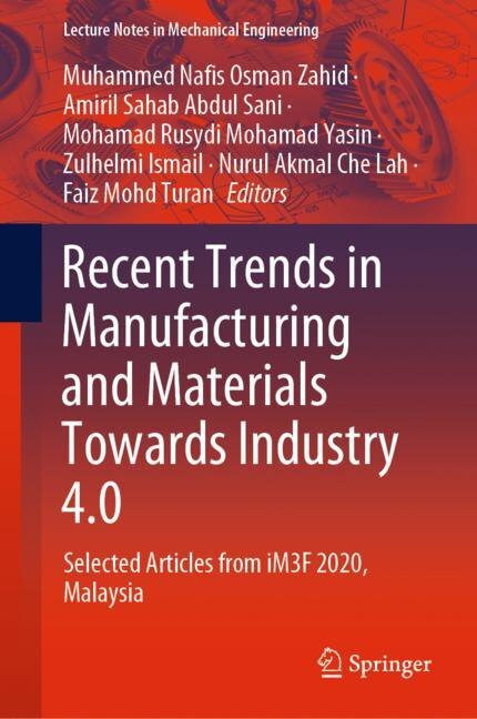 Couverture_Recent Trends In Manufacturing And Materials Towards Industry 4.0