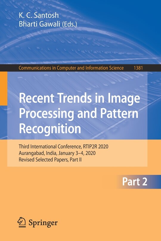 Couverture_Recent Trends in Image Processing and Pattern Recognition