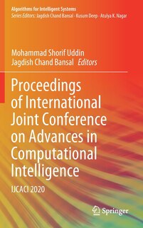 Couverture_Proceedings of International Joint Conference on Advances in Computational Intelligence