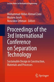 Front cover_Proceedings Of The 3rd International Conference On Separation Technology