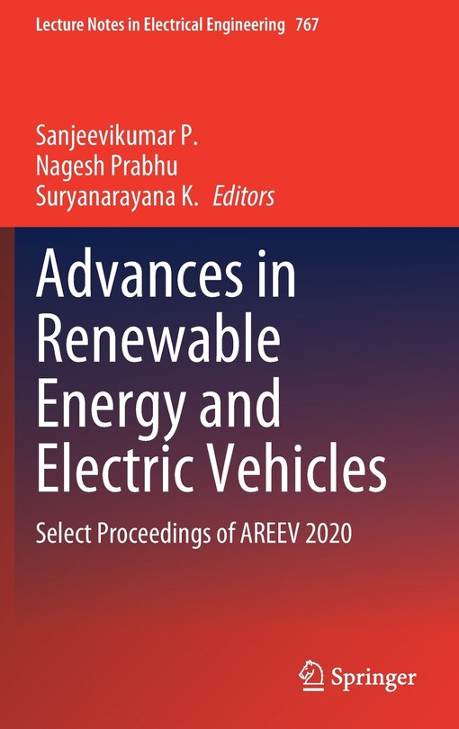 Couverture_Advances In Renewable Energy And Electric Vehicles