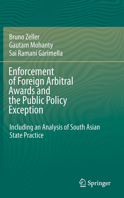 Couverture_Enforcement Of Foreign Arbitral Awards And The Public Policy Exception