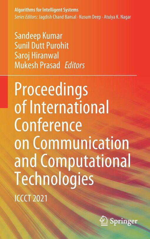 Couverture_Proceedings Of International Conference On Communication And Computational Technologies