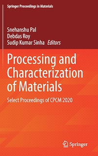 Couverture_Processing And Characterization Of Materials