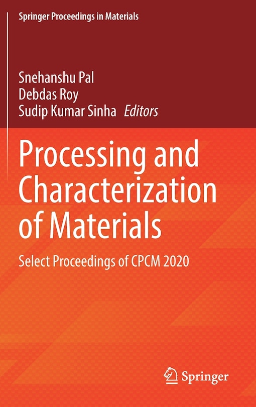 Couverture_Processing And Characterization Of Materials