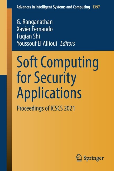 Couverture_Soft Computing For Security Applications