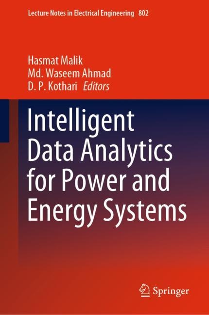 Couverture_Intelligent Data Analytics For Power And Energy Systems