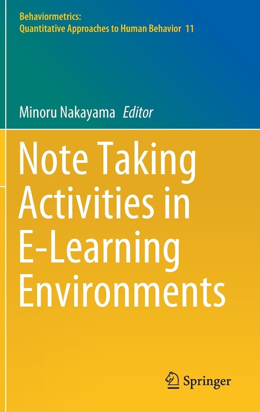 Front cover_Note Taking Activities In E-learning Environments