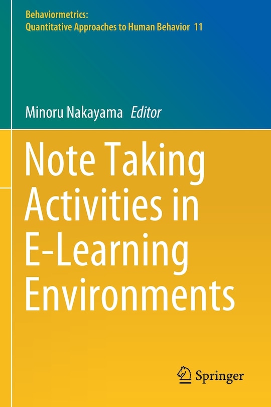 Couverture_Note Taking Activities in E-Learning Environments