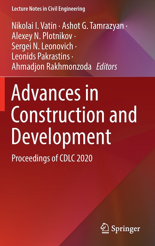 Couverture_Advances In Construction And Development