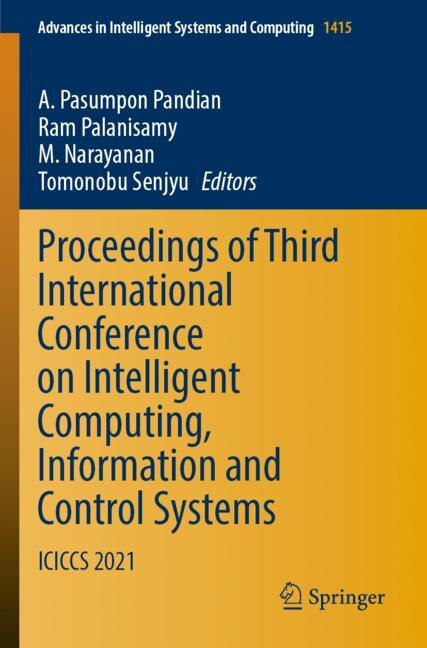 Front cover_Proceedings Of Third International Conference On Intelligent Computing, Information And Control Systems