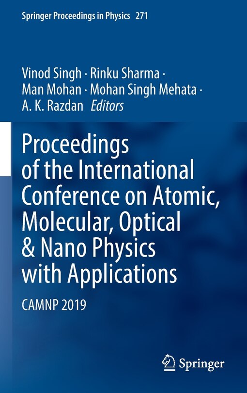 Couverture_Proceedings Of The International Conference On Atomic, Molecular, Optical And Nano Physics With Applications